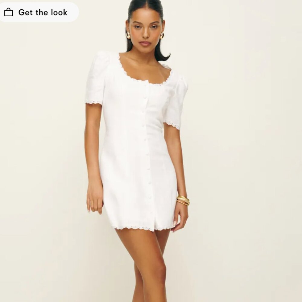 Reformation White Mini Dress